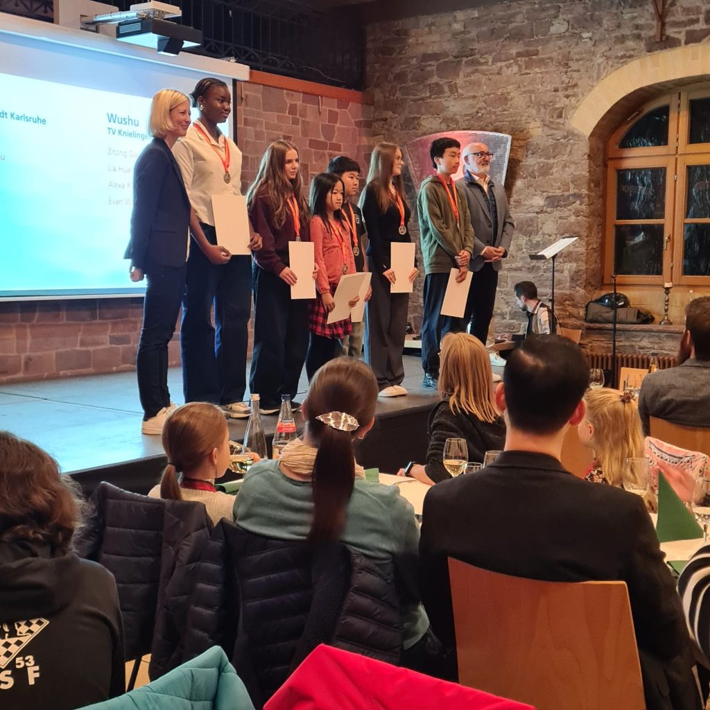 Jugendsport-Ehrung 2025 der Stadt Karlsruhe – TV Knielingen Abteilung Wushu Teilnehmer